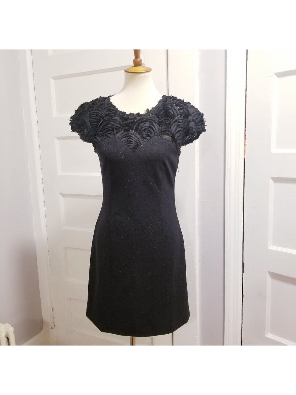 Esley Embellished Top Knit Dress, Size S